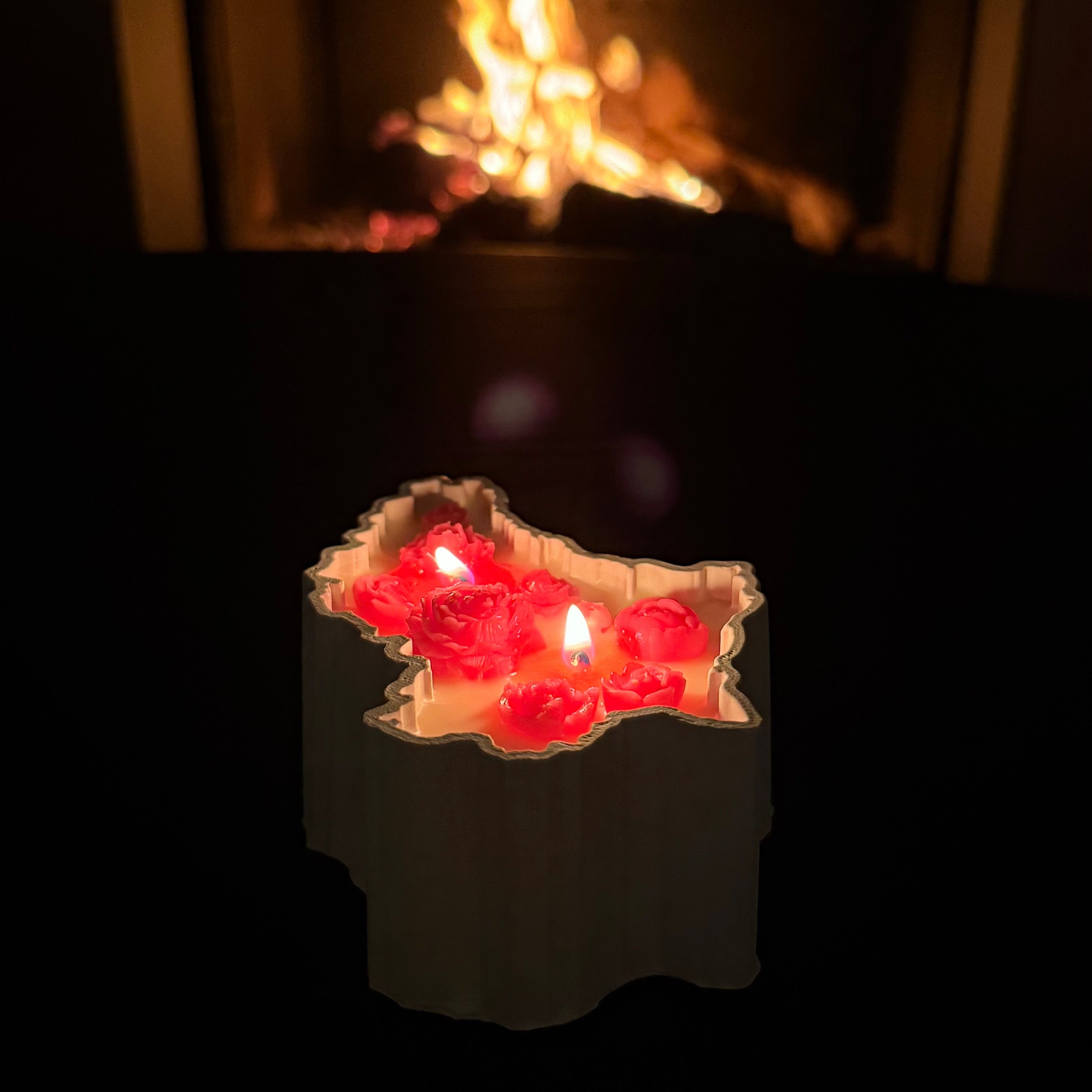 “Luxembourg” 3d flowers candle
