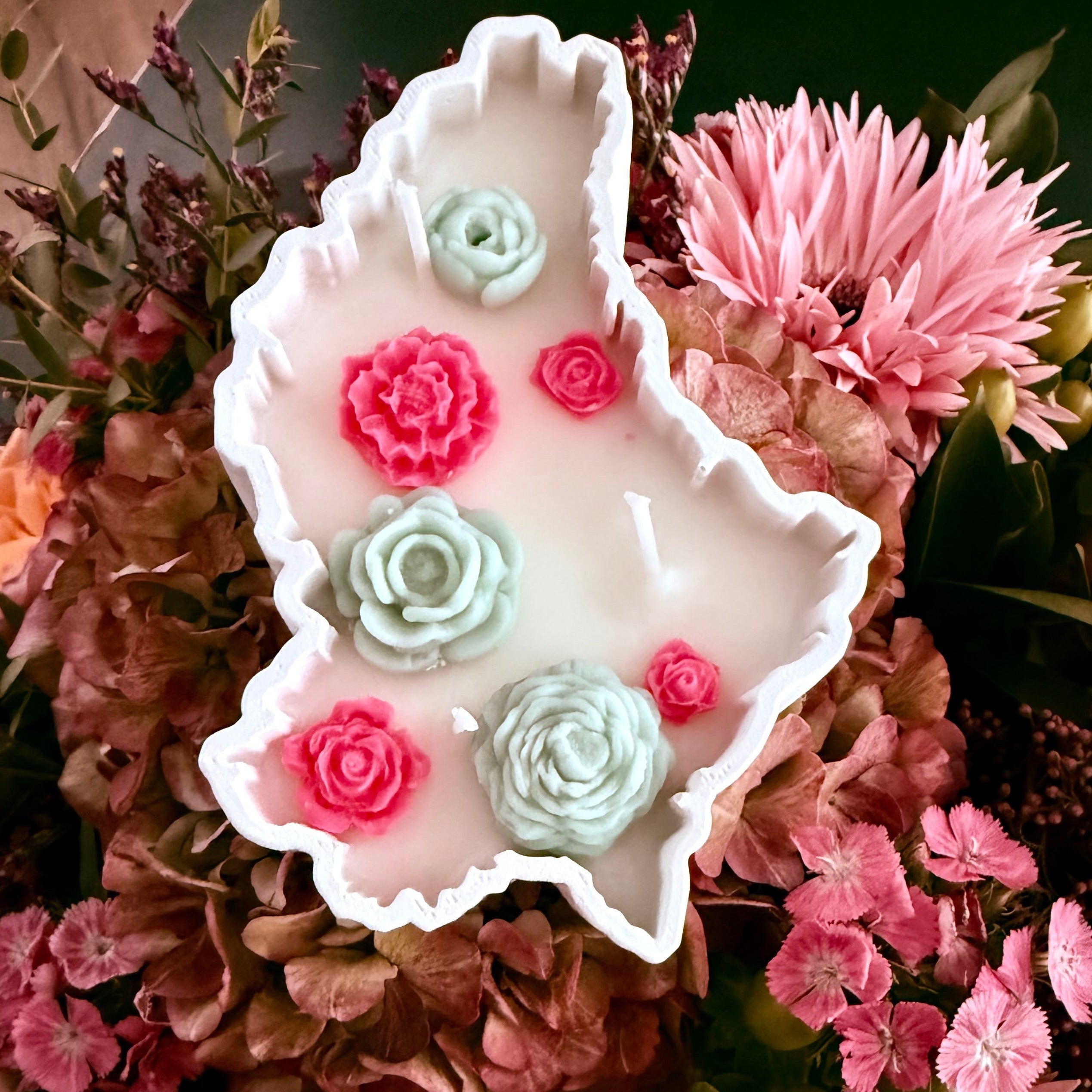 “Luxembourg” 3d flowers candle